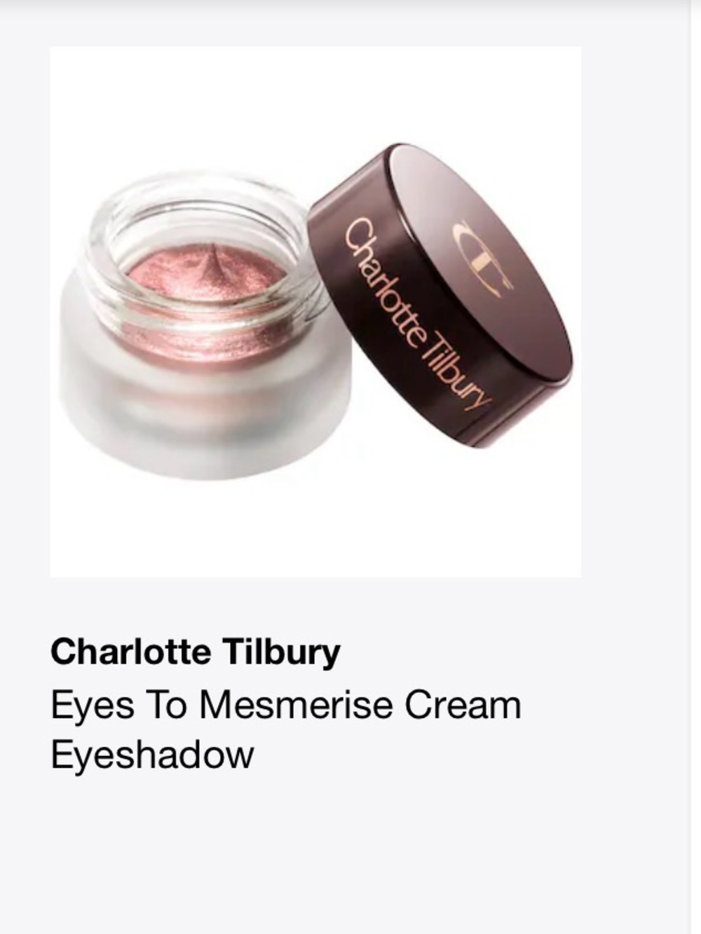 Charlotte Tilbury Eyes to Mesmerize in Rose Gold Cream Eyeshadow
